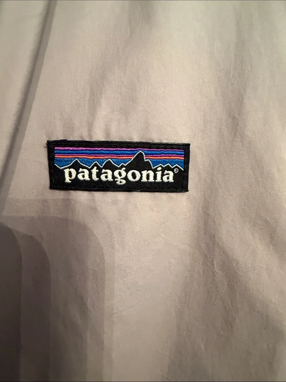 Patagonia Girls Reversible Puffer Jacket in Taupe with Cream Lining